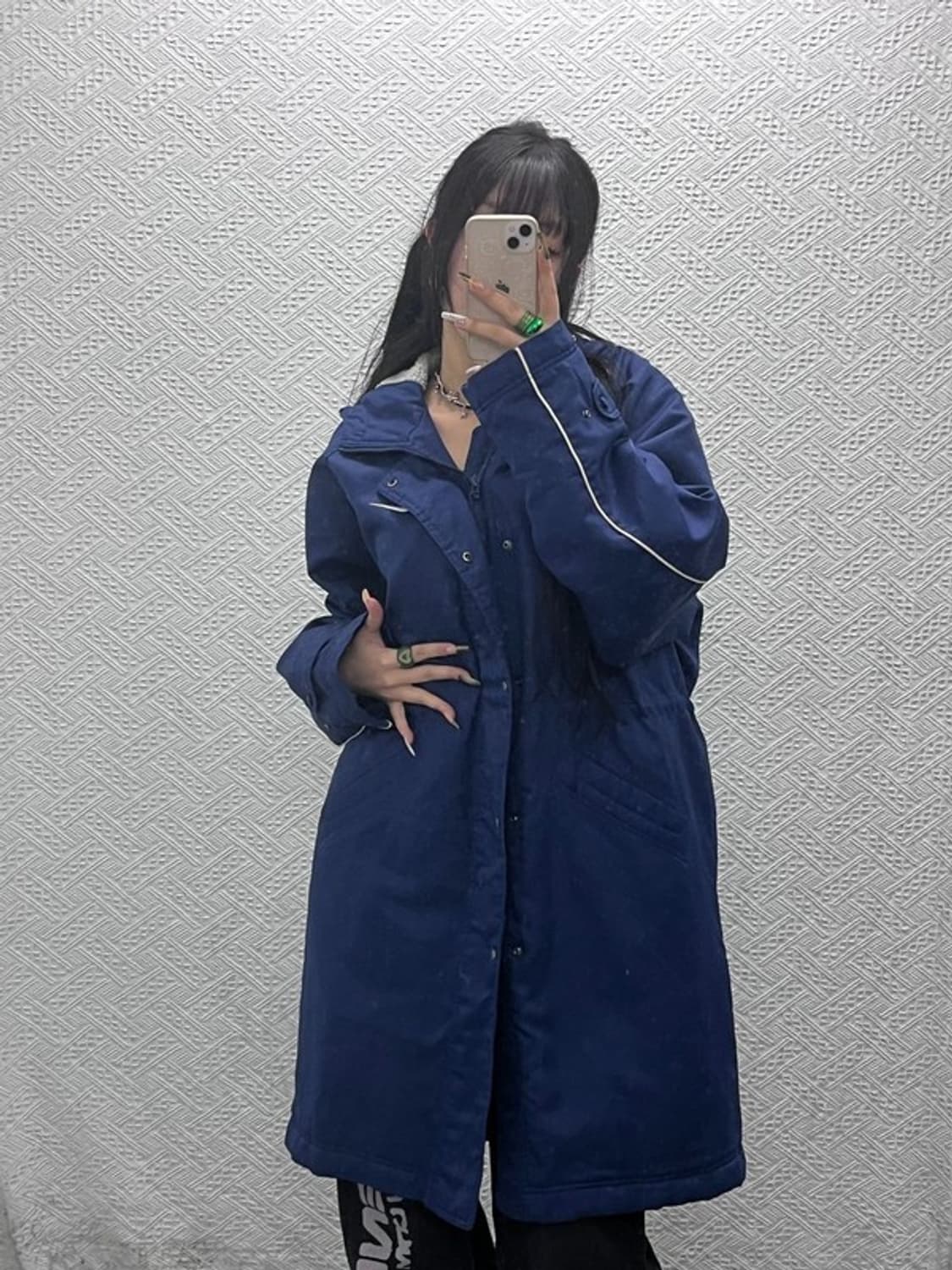 나이키 올드스쿨 레트로 양털기모 돕바 롱패딩 L C08039 상품이미지1