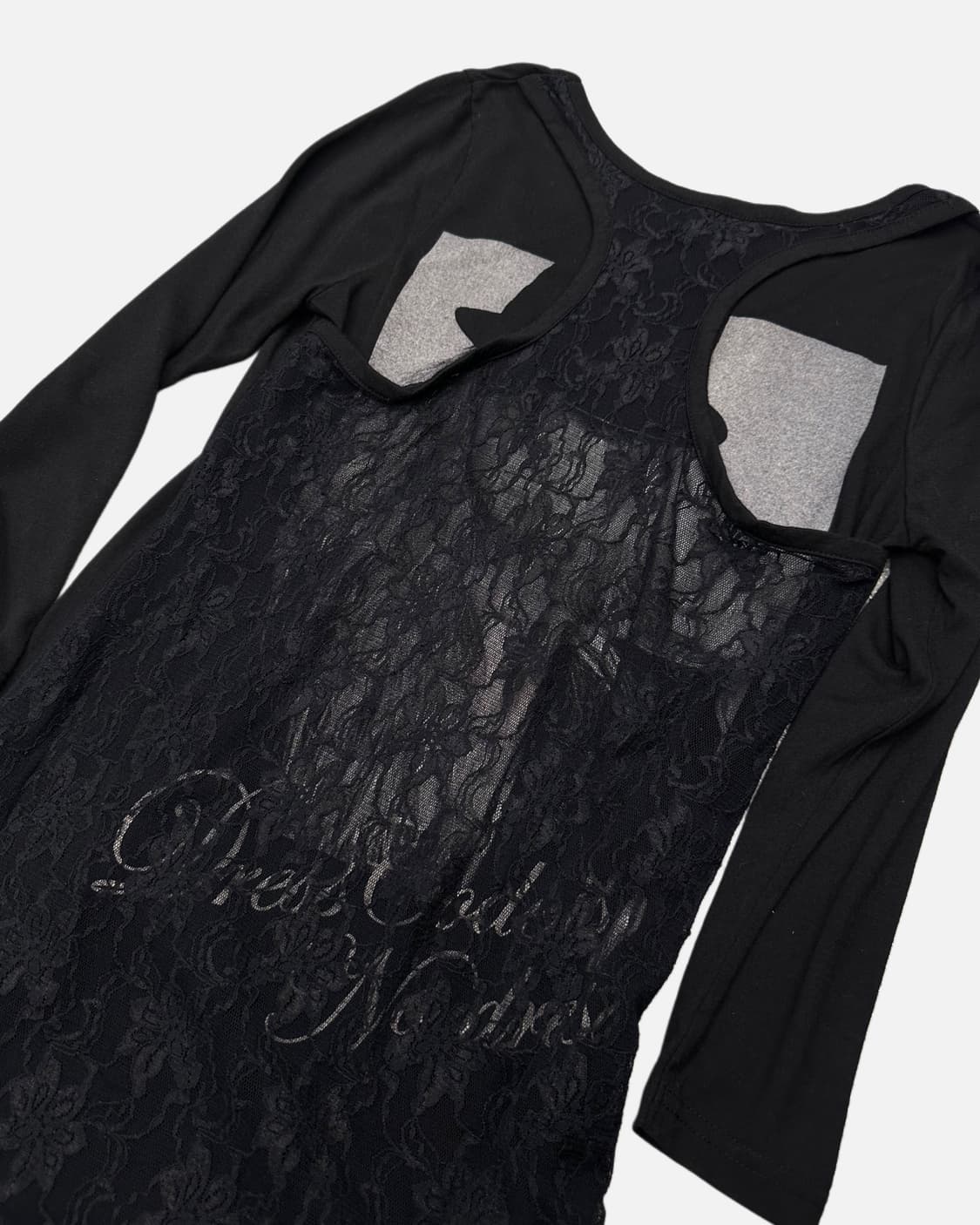 HEAVEN AND EARTH lace layered printing t 상품이미지6