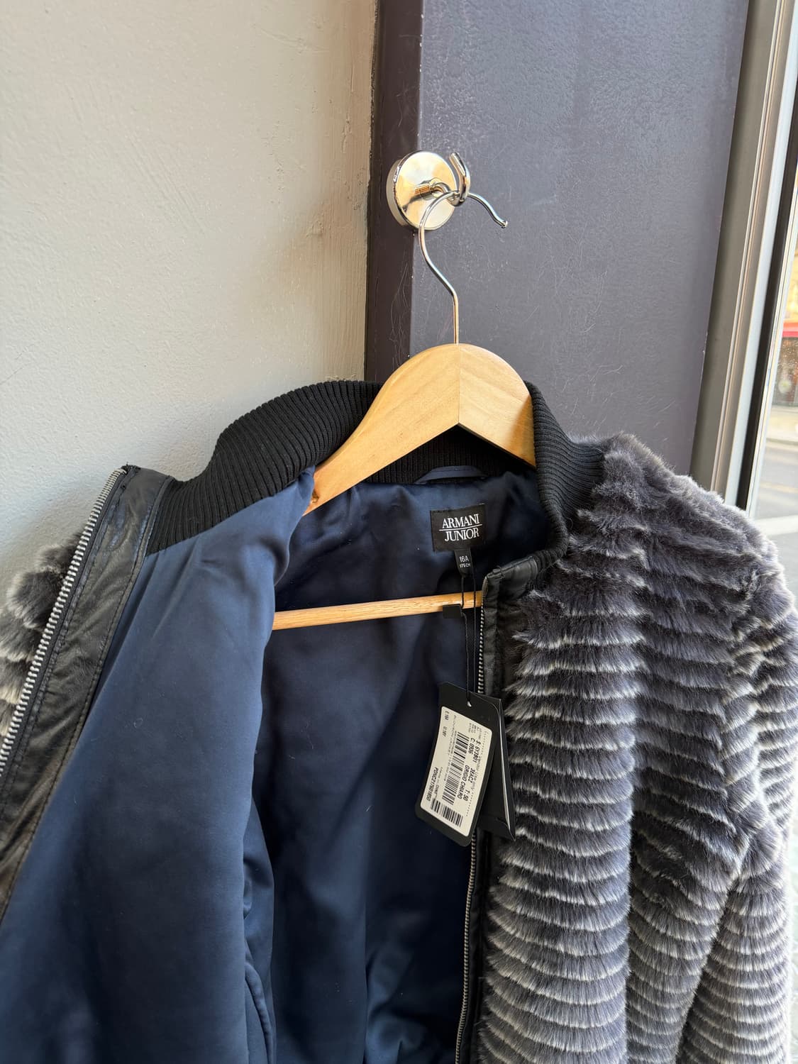 55/ 아르마니 레더블랜딩 퍼 집업자켓(새상품) 상품이미지6