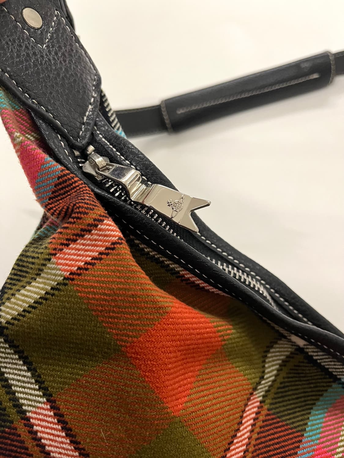 비비안웨스트우드 체크 울 크로스 바디백 상품이미지5