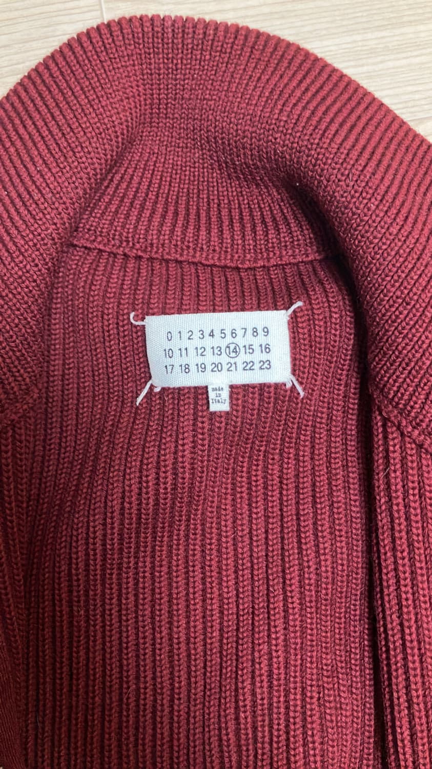 Masion margiela 버건디 니트집업 상품이미지5