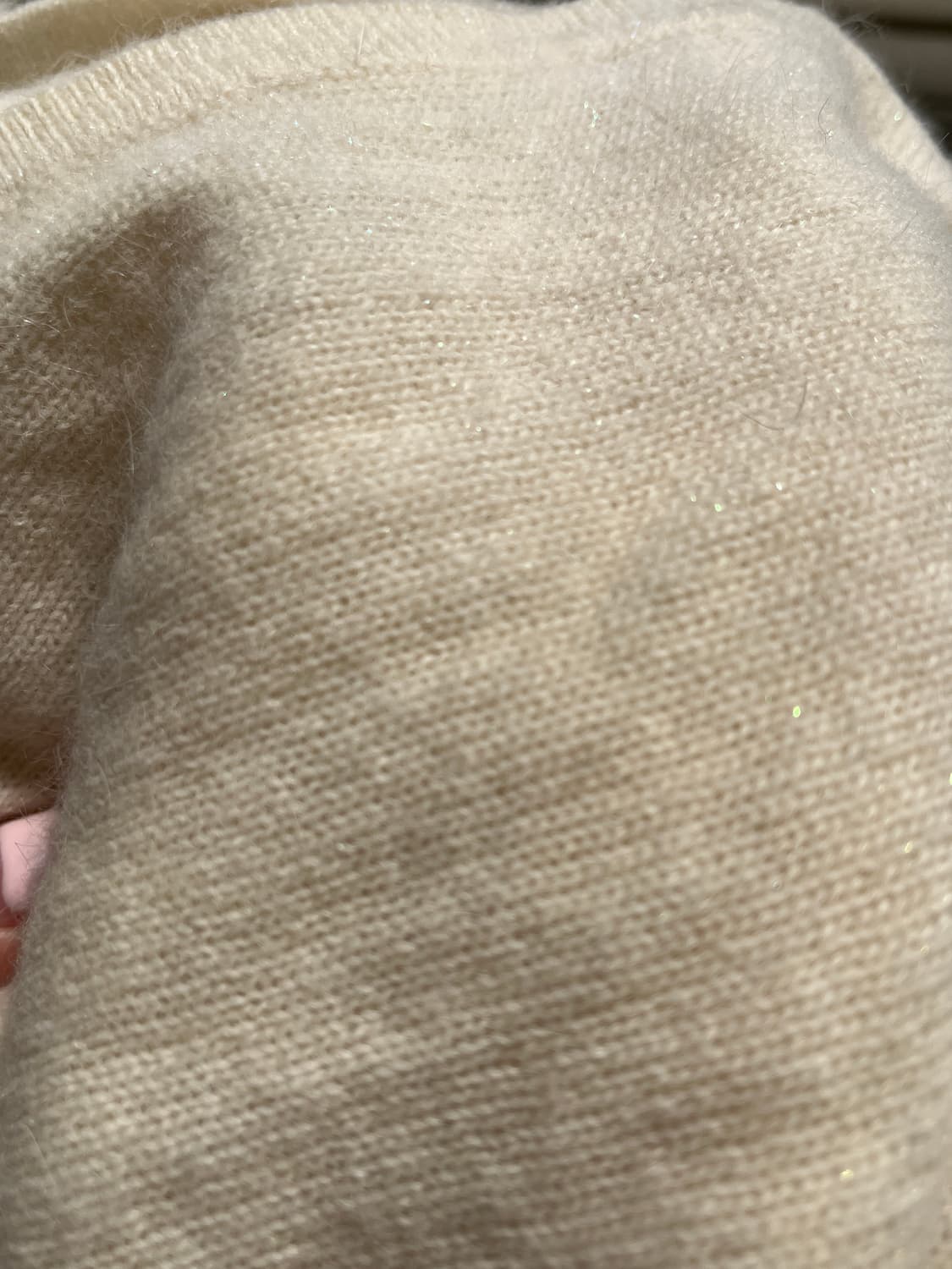 로걀탑 퍼 폼폼 니트 가디건 니트 히메갸루 라떼갸루 빈티지 상품이미지4