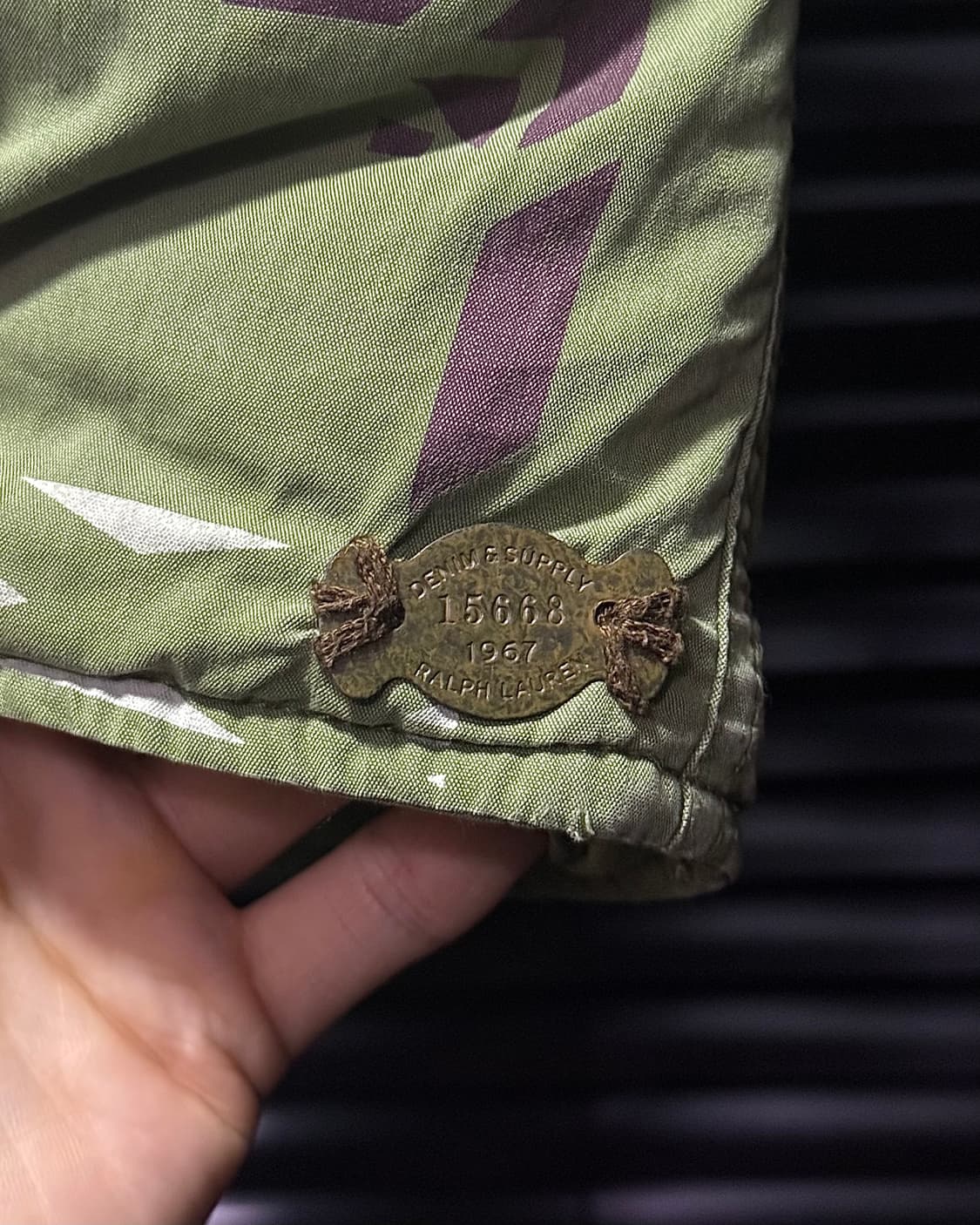 데님앤서플라이 폴로 랄프로렌 나바호 패턴 카키 피쉬테일 덕다운 패딩 야상 상품이미지5