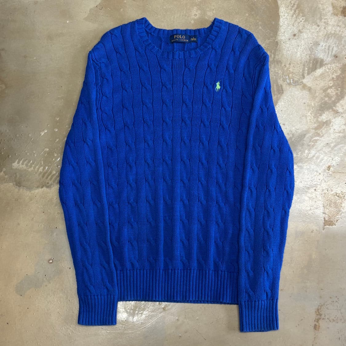 S 폴로랄프로렌 블루 코튼 케이블 니트 상품이미지2