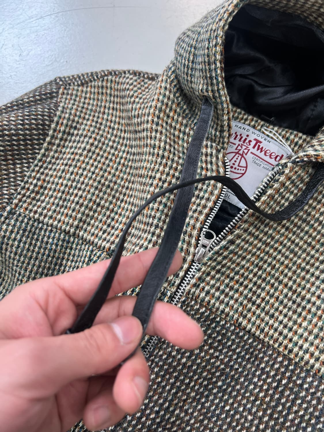 해리스트위드 후드집업 자켓 상품이미지4