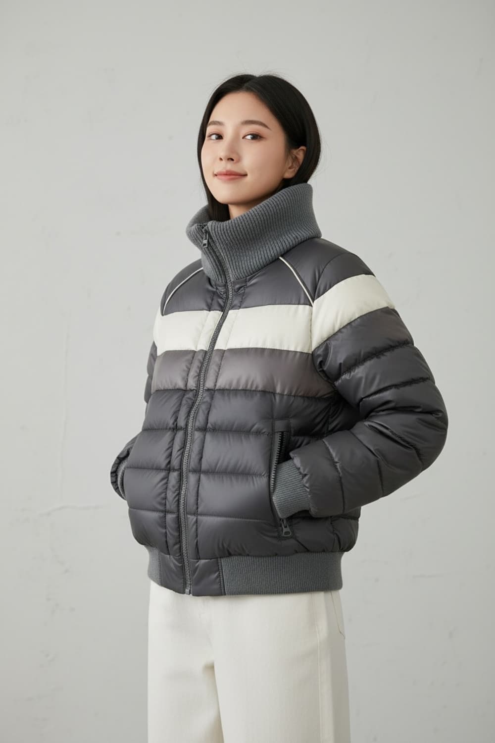 Jack1T 잭원티 레트로 레이서 패딩 자켓 XS 상품이미지2