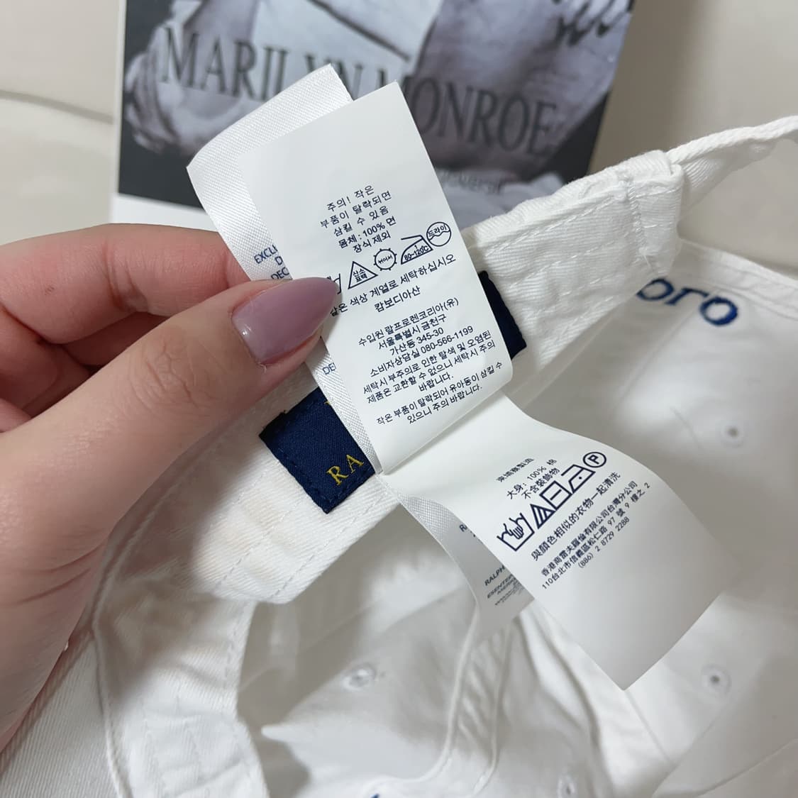 [정품] 폴로 화이트 / 네이비포니 모자 상품이미지7