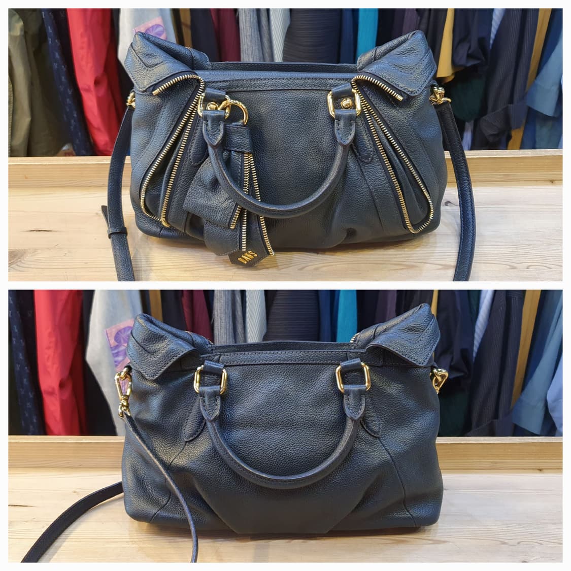 닥스 리본 레더 크로스백 상품이미지3