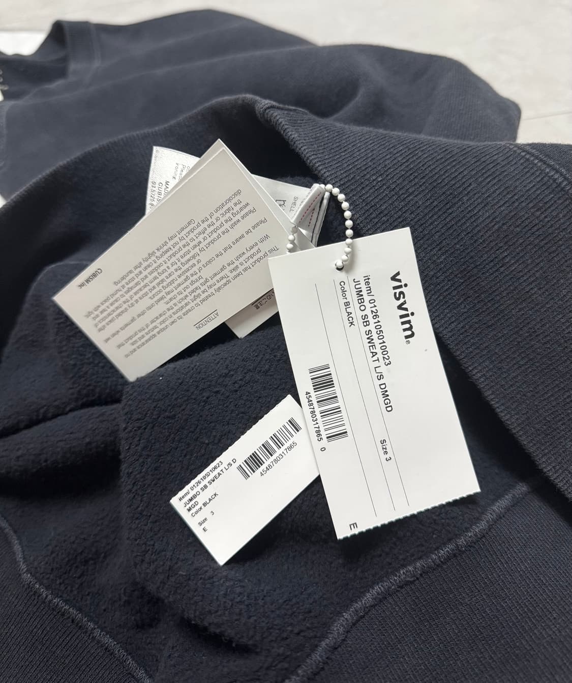 visvim 26ssJUMBO SB SWEAT L/S DMGD 판매 상품이미지2