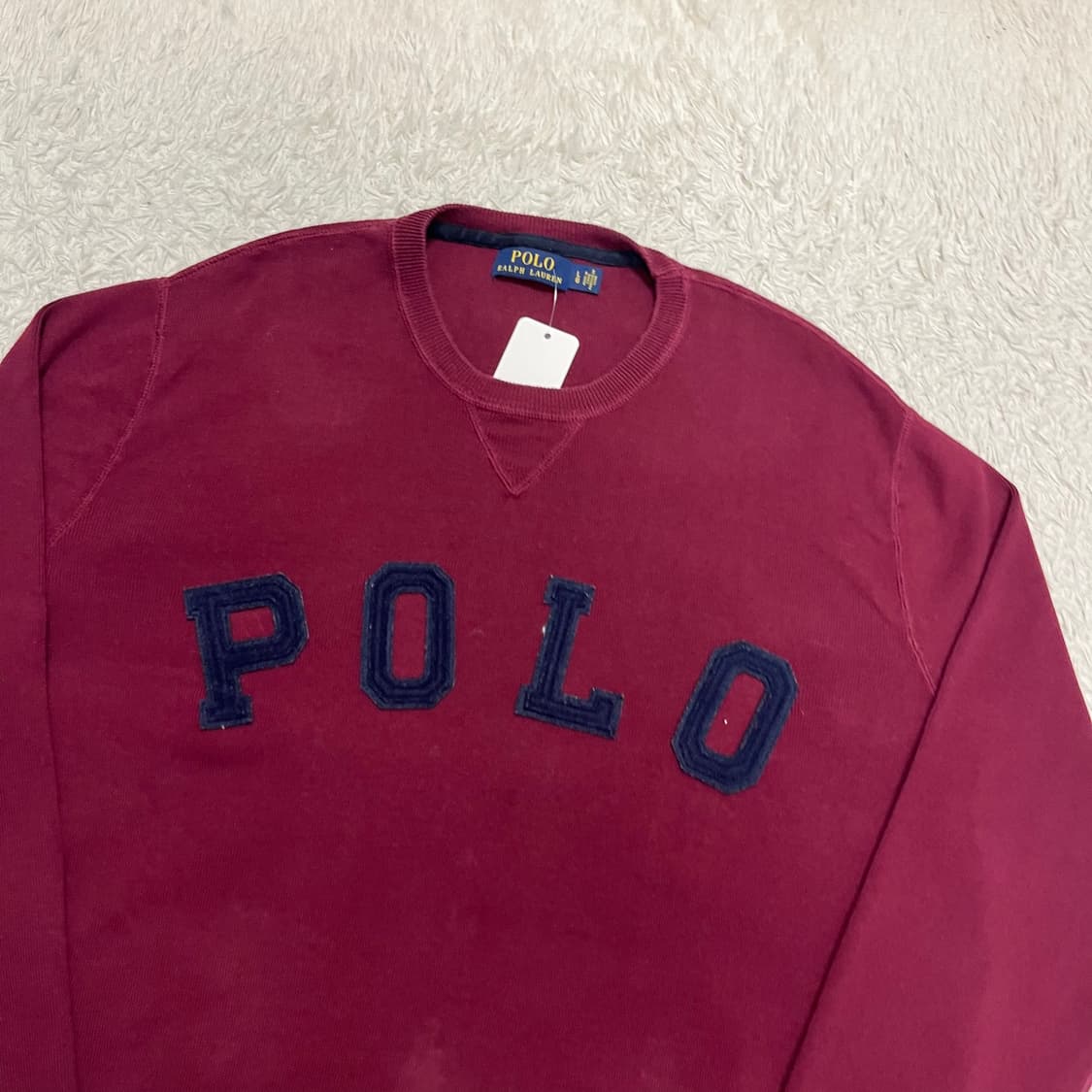 Polo Ralph Lauren burgundy big logo knit 상품이미지5