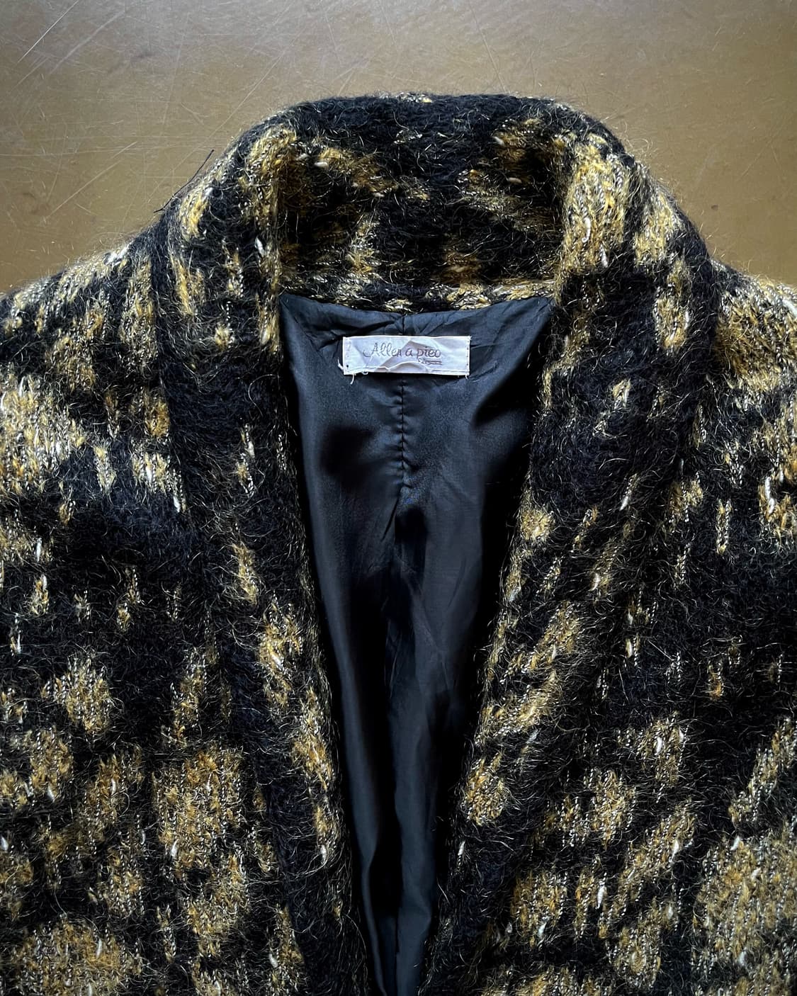 1980s Allen a pieo Mohair Rose Cardigan 상품이미지5