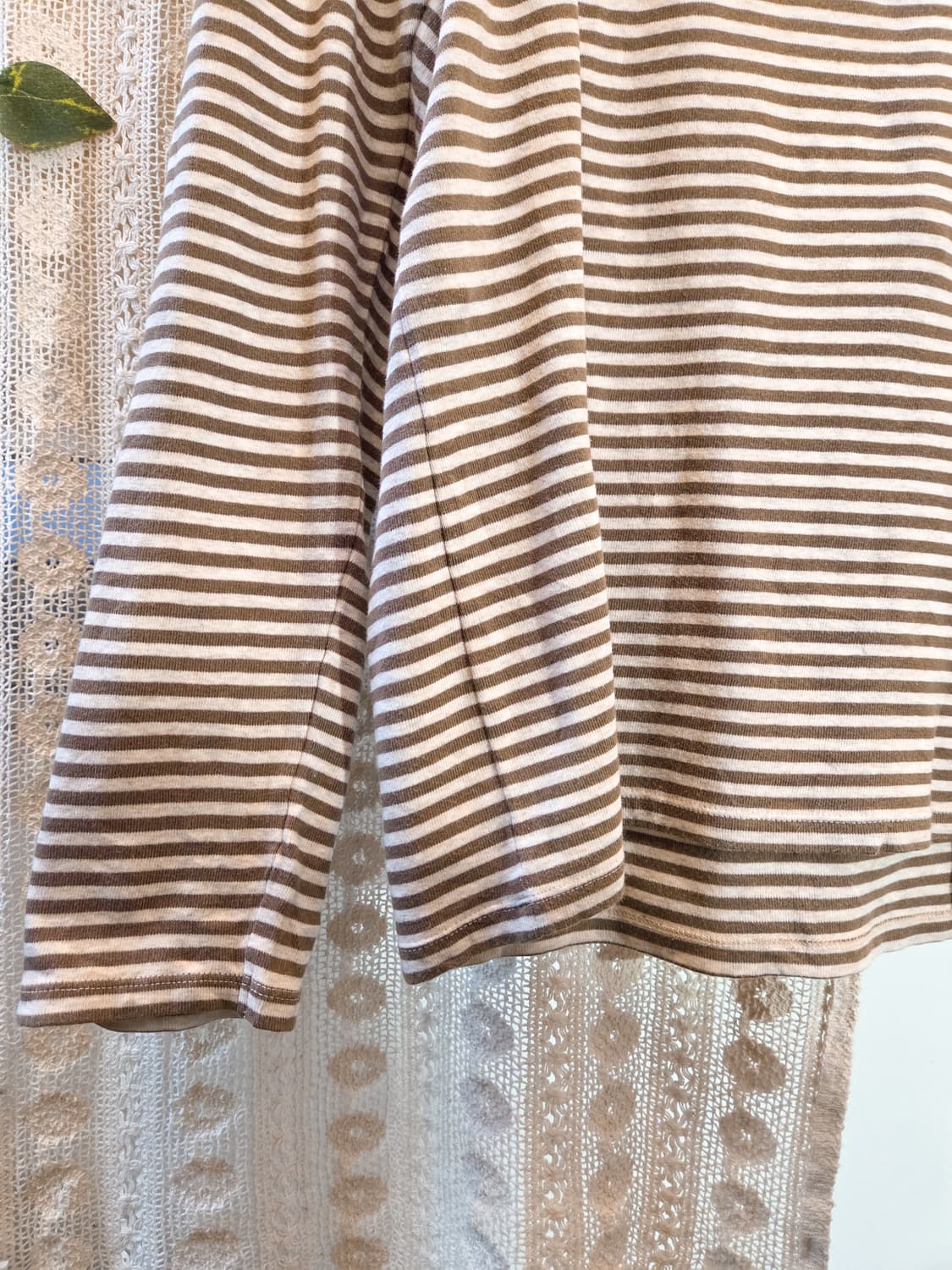 스트라이프 목폴라 슬리브 상품이미지3