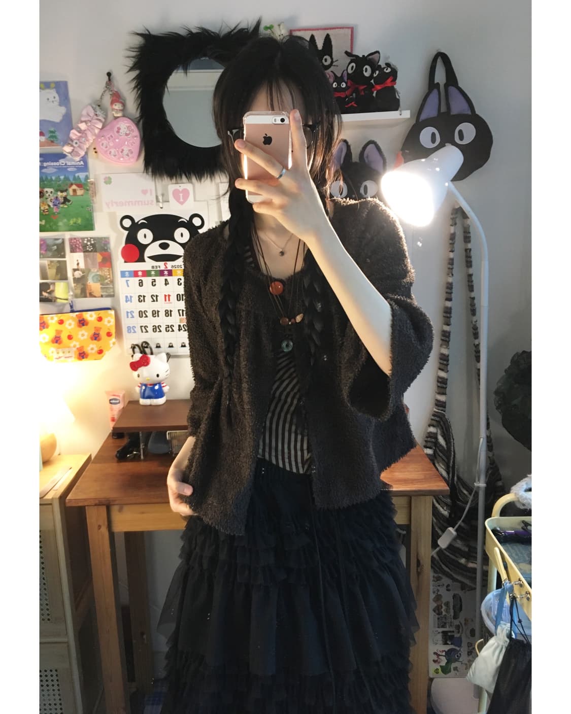 VINTAGE BUBBLE KNIT BUTTON CARDIGAN BROW 상품이미지3