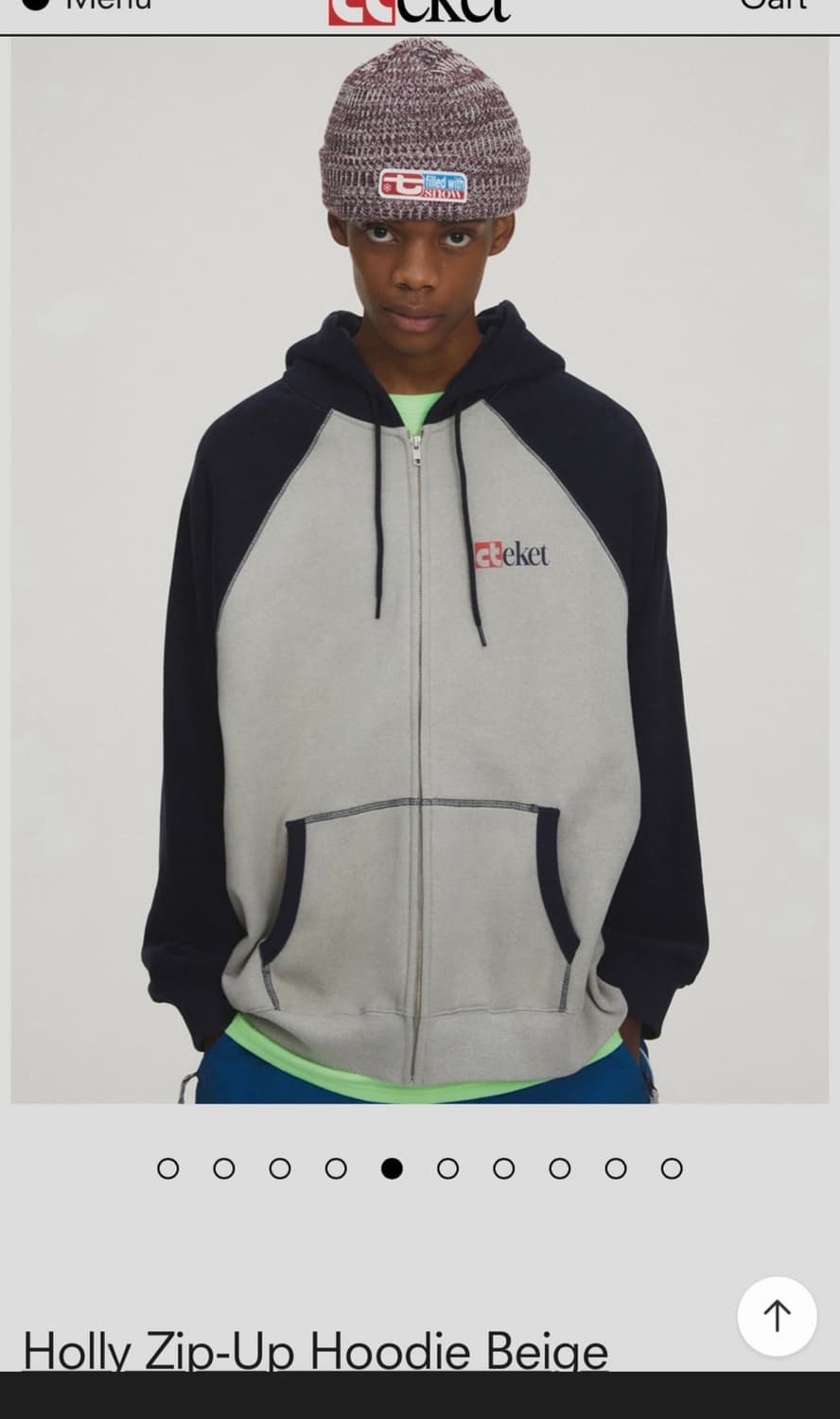 Holly Zip-Up Hoodie Beige 상품이미지1