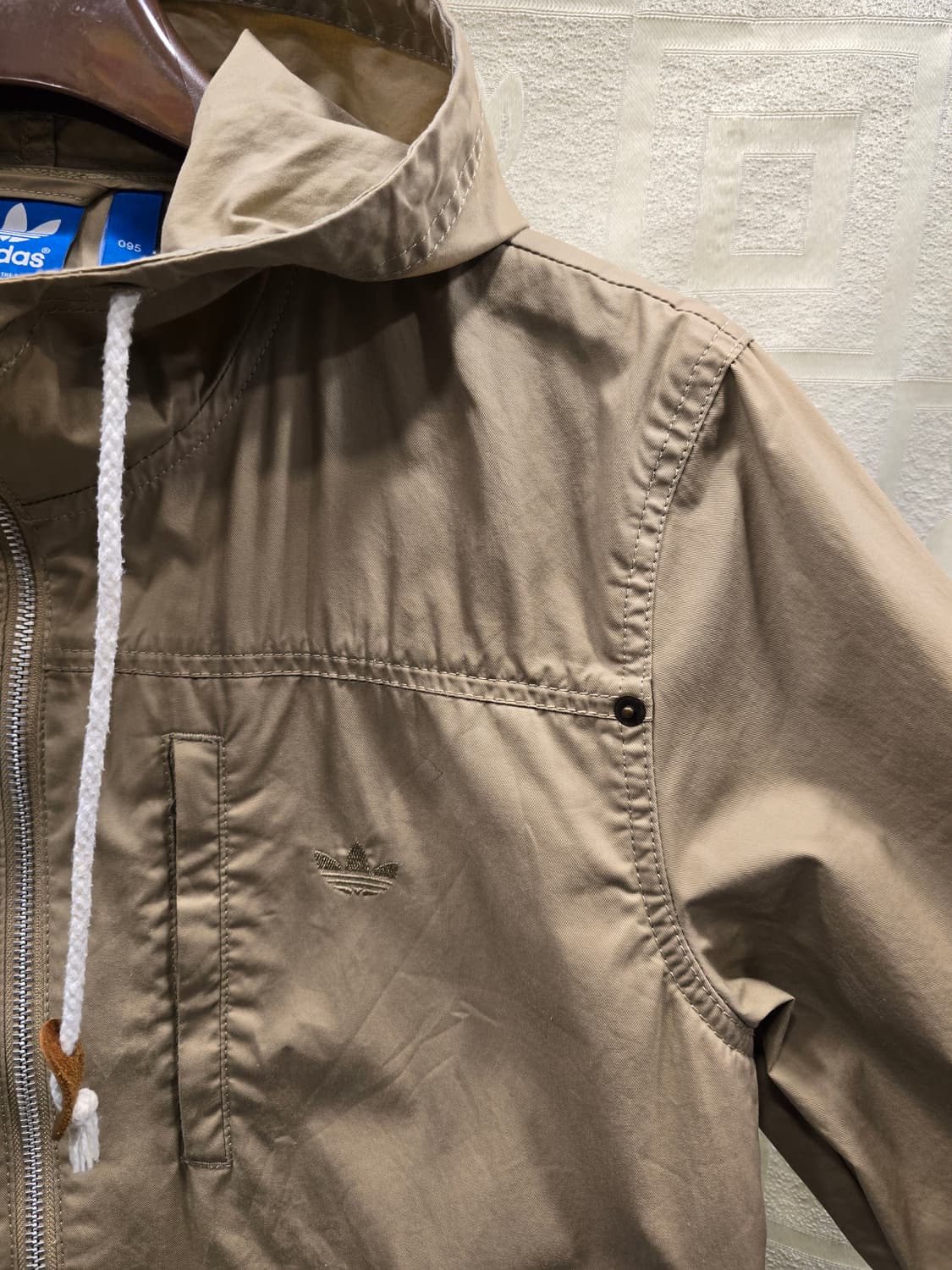 아디다스 라이트코트 베이지 후드집업 사파리 자켓 95 상품이미지3