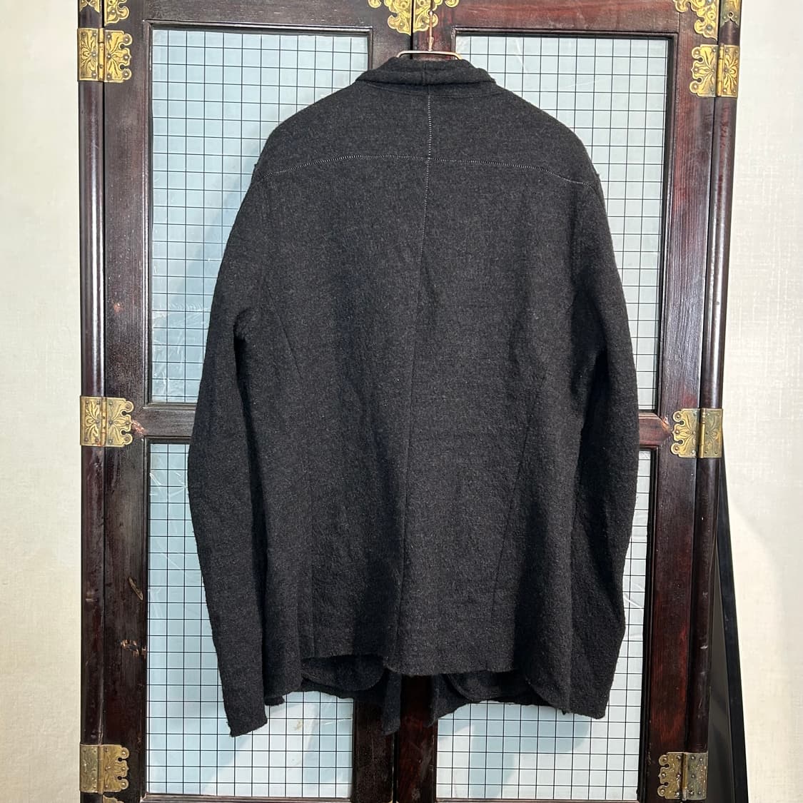 The viridi anne 축융 울 숄 카라 가디건 상품이미지4