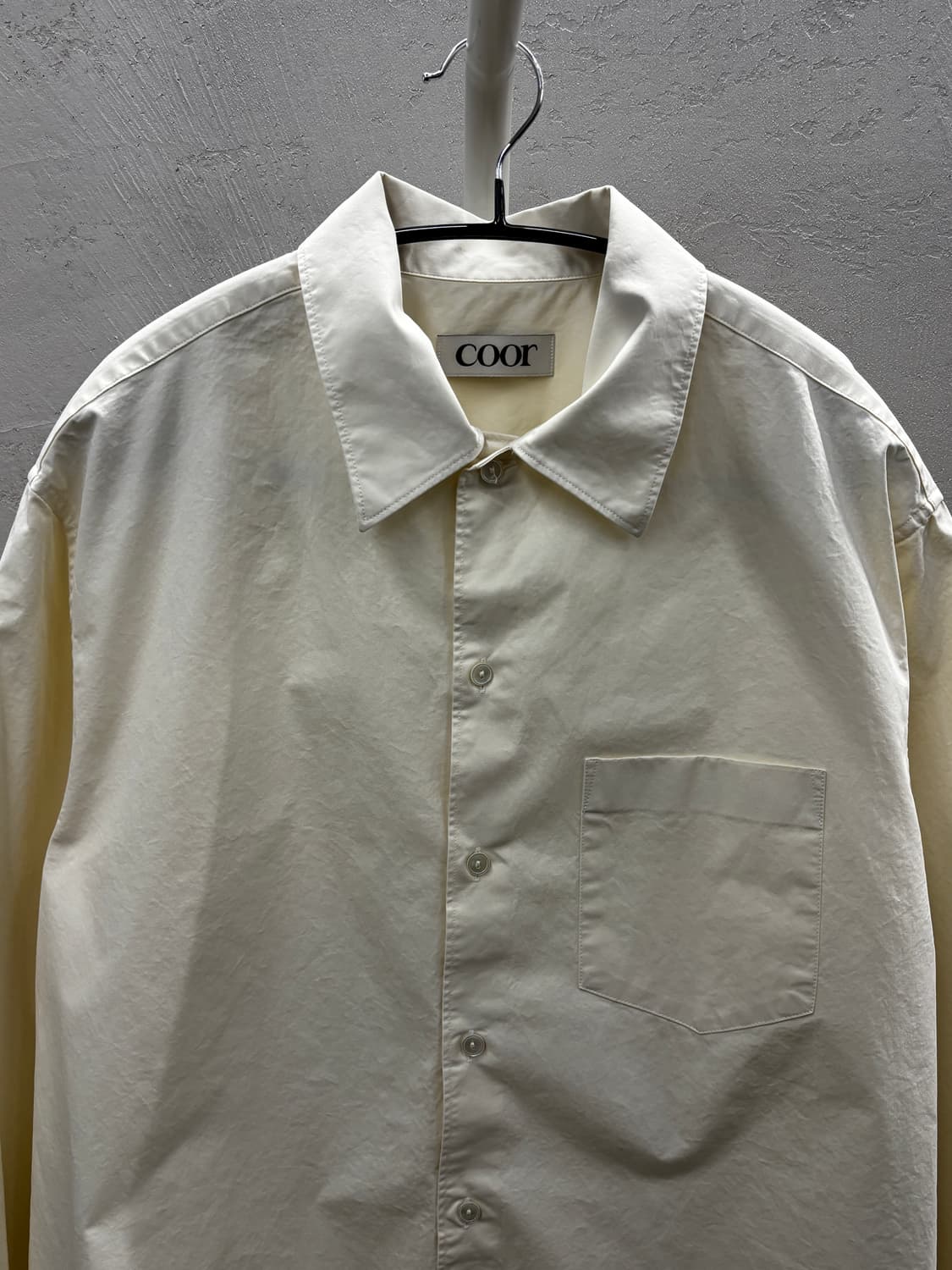 쿠어 COOR 아이보리 셔츠 M 상품이미지2