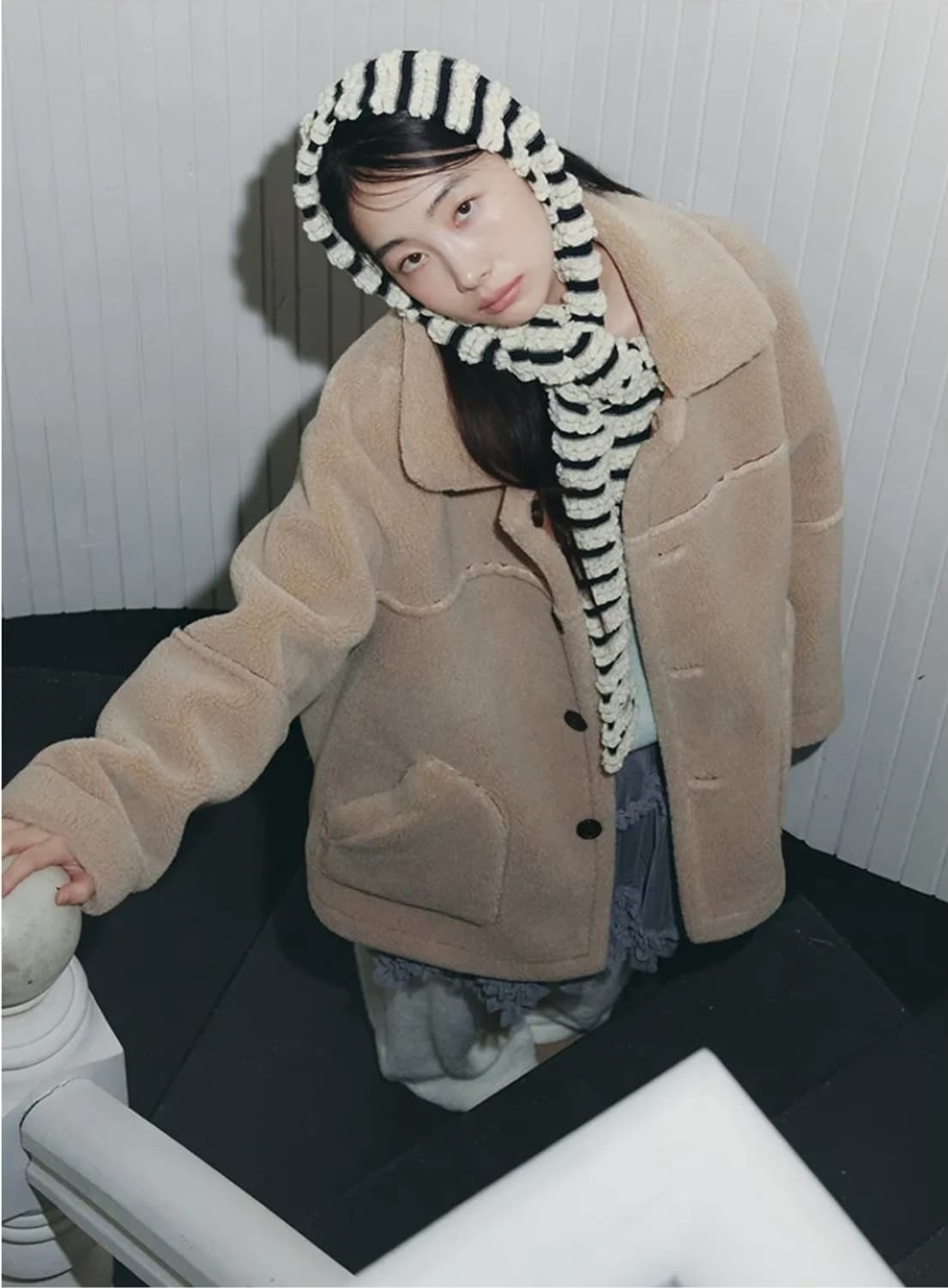 셀리테일즈 리버시블 무스탕 코트 상품이미지4