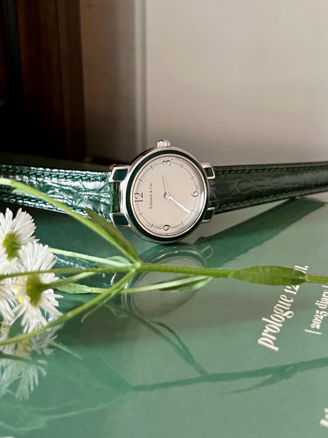 Tiffany&Co 라운드 그린 베젤 티파니 앤 코 빈티지 시계 상품이미지1