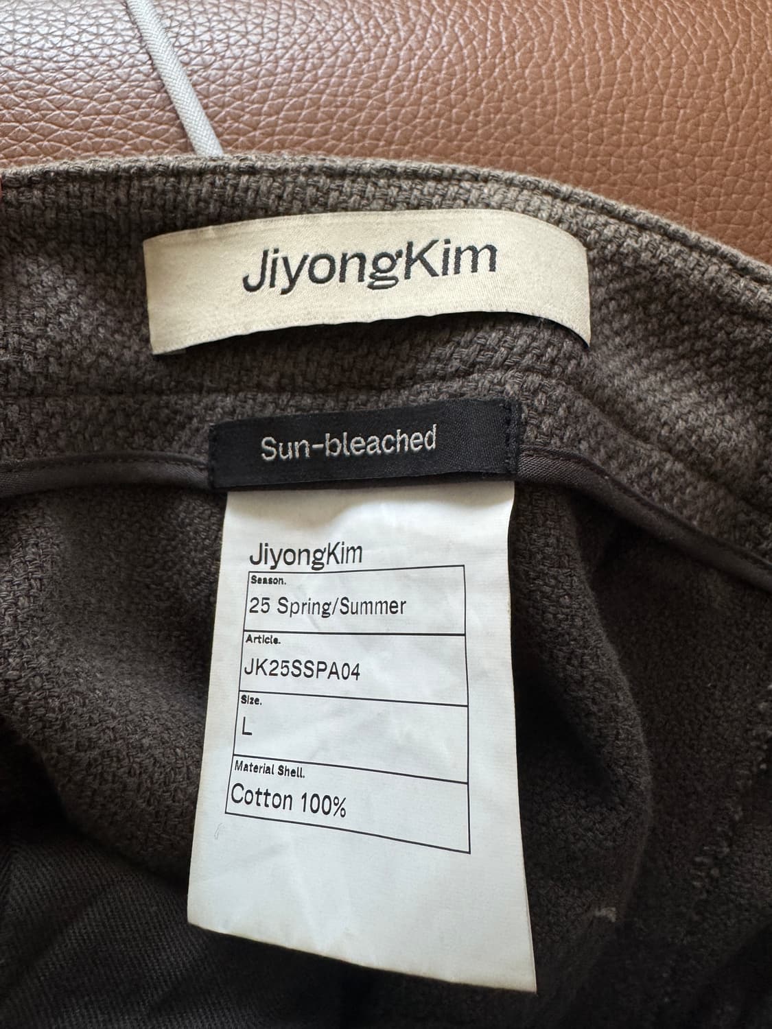 지용킴 25SS 더블니 팬츠 카키 상품이미지2