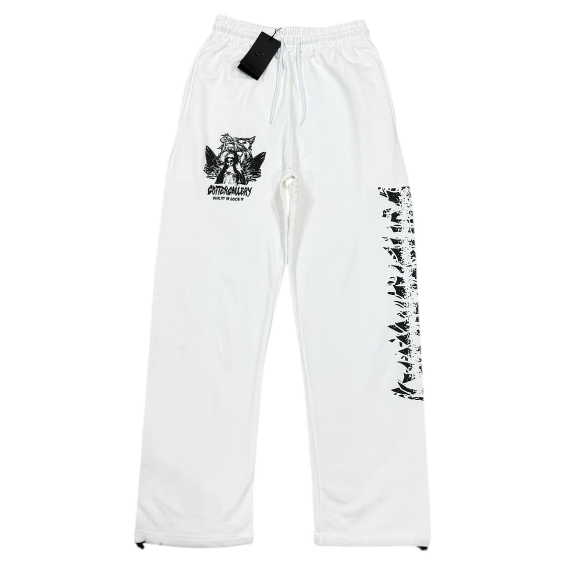 가터갤러리 프린팅 화이트 스트링 스웨트 팬츠 바지 M 상품이미지1