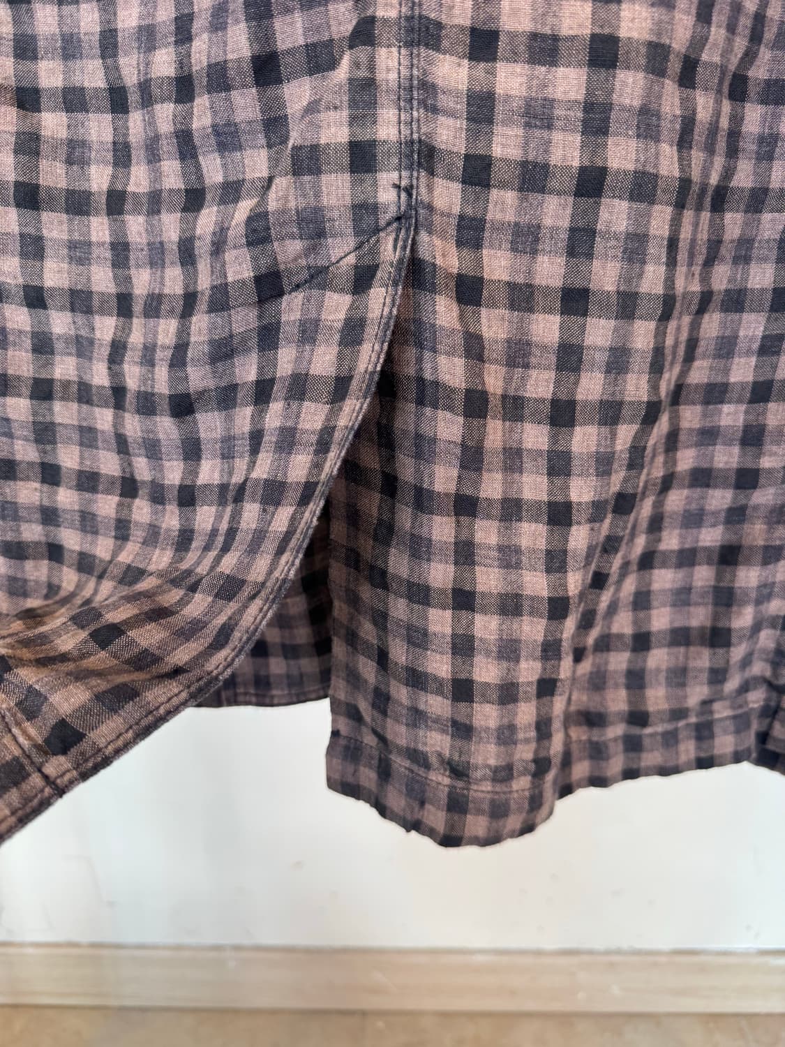 PLST 체크 린넨 자켓 상품이미지5