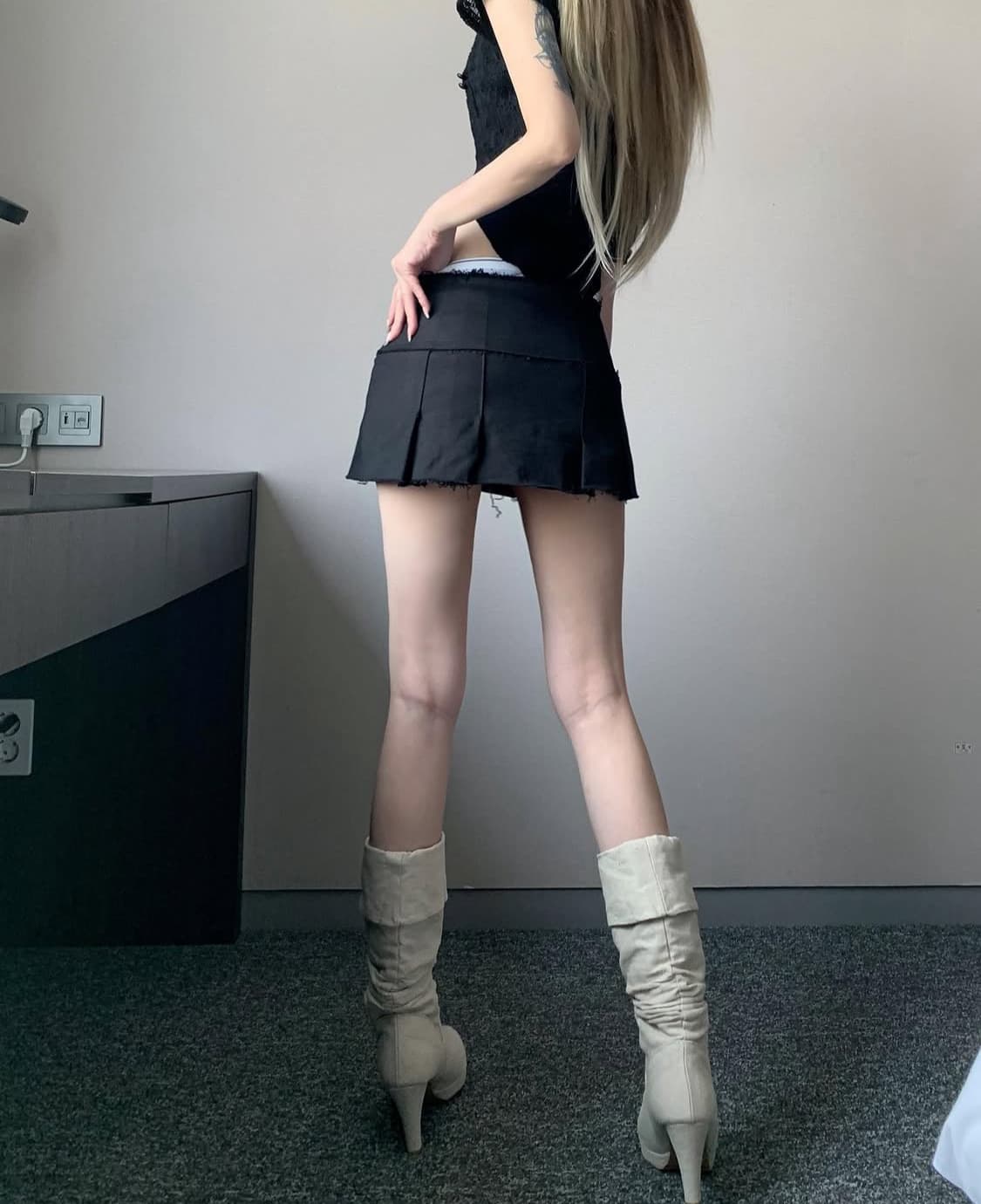 스젠 Leni button low waist skirt 스커트 상품이미지4