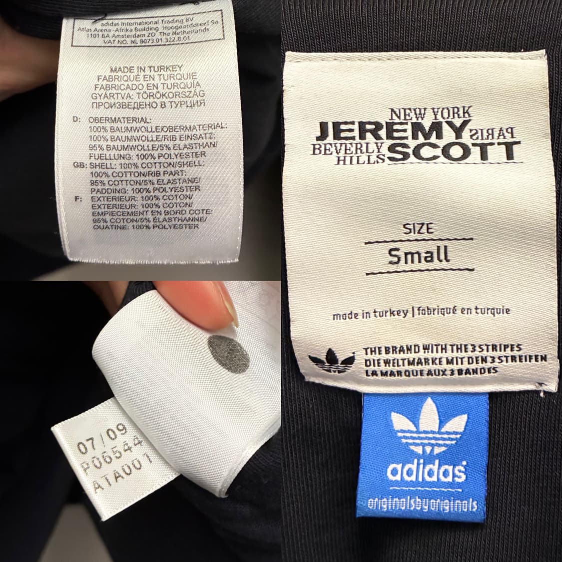 (S/100)아디다스 x 제레미스캇 멀티컬러 하프버튼 스웻 패딩 상품이미지9