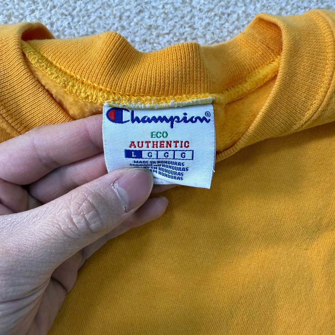 [L] 챔피온 옐로우 맨투맨 0102T1 상품이미지3