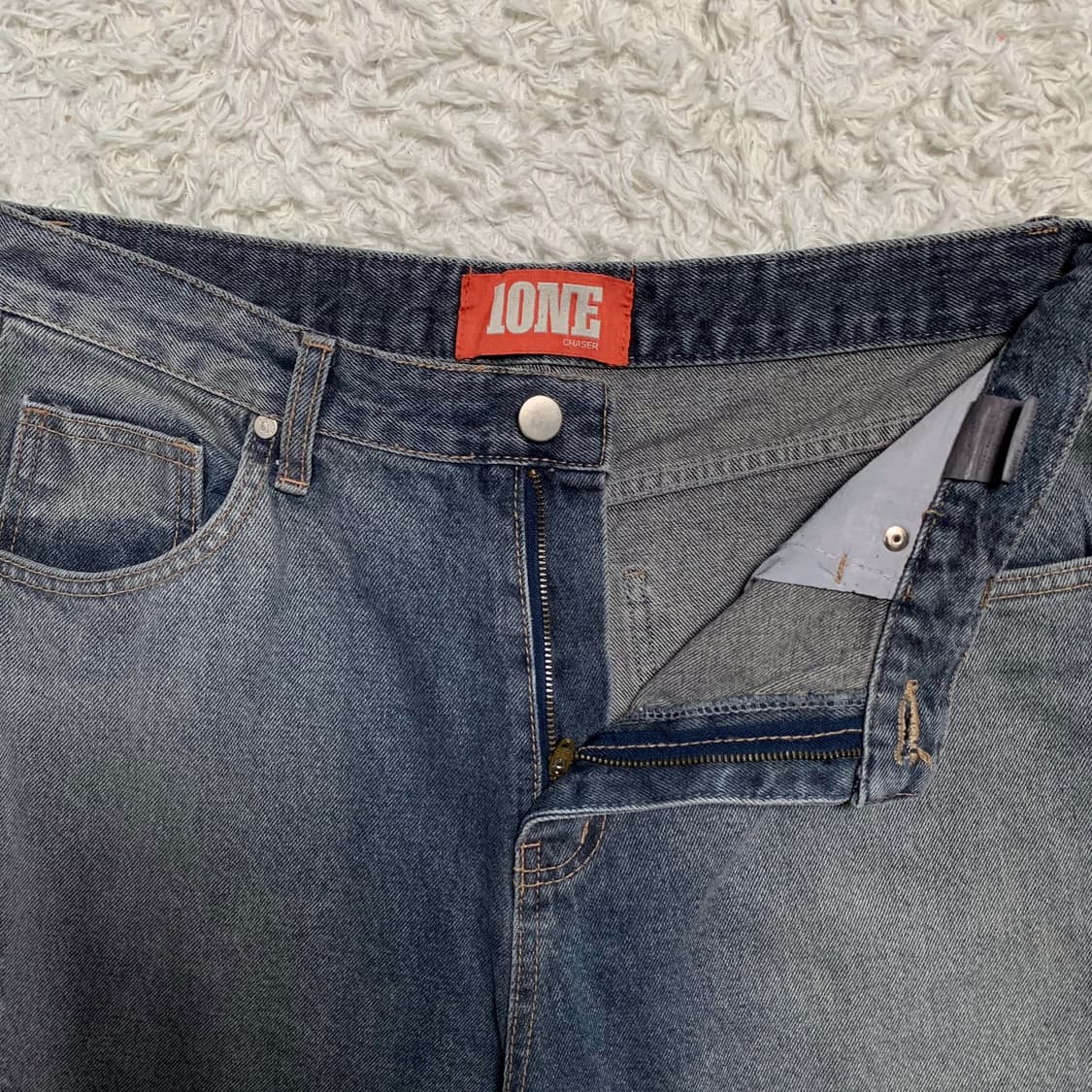 [32] 1ONE CHASER 와이드 벌룬핏 데님팬츠 상품이미지4