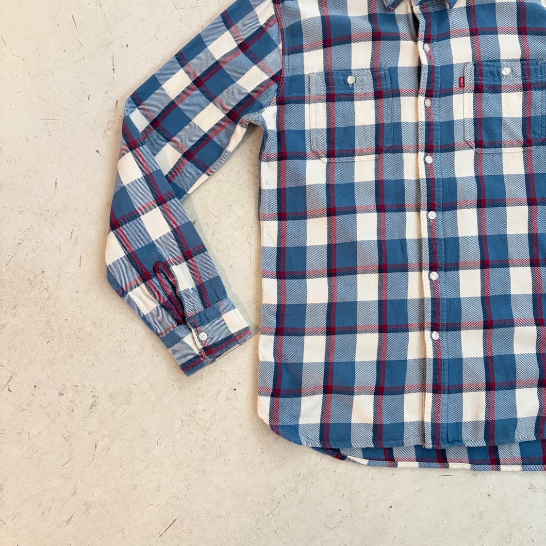 리바이스 빈티지 플란넬 체크셔츠 M 상품이미지3