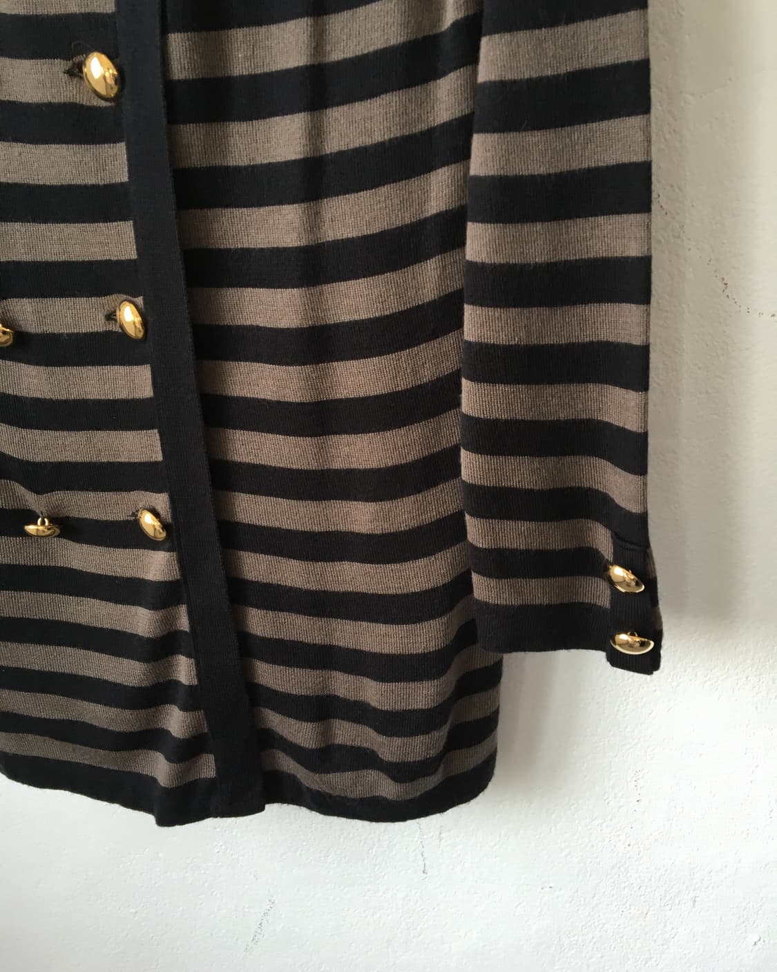 Double button stripe pattern knit cardig 상품이미지4