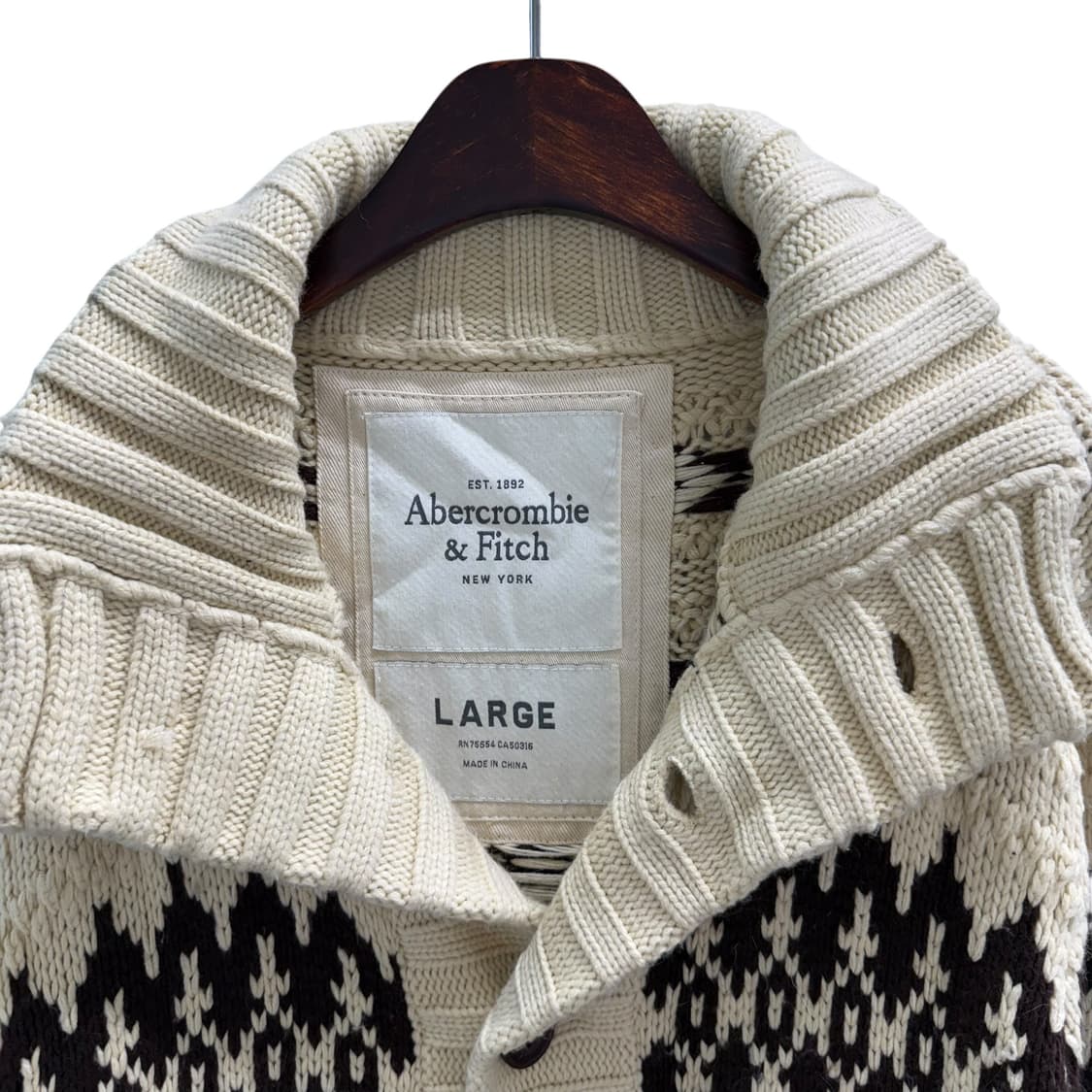 [M] 아베크롬비 헤비울 코위찬 가디건 상품이미지5
