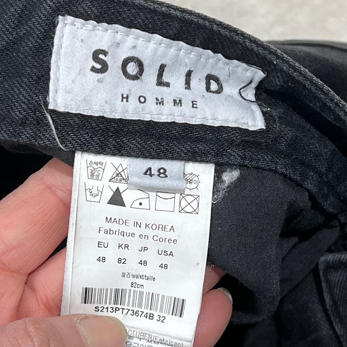 솔리드옴므 흑청 데님팬츠 s09274 상품이미지7