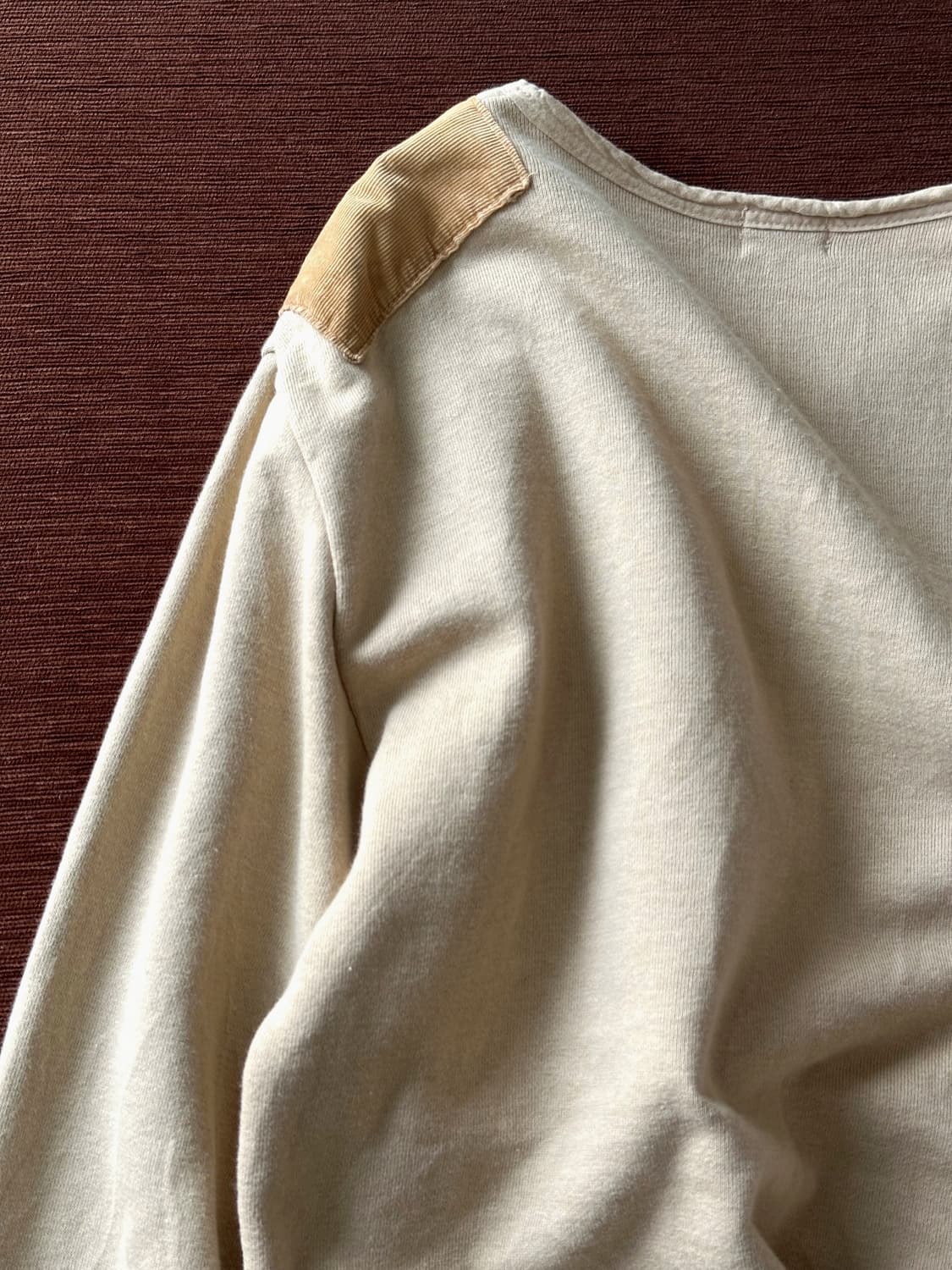 Natural fabric design neck L/S top 상품이미지6