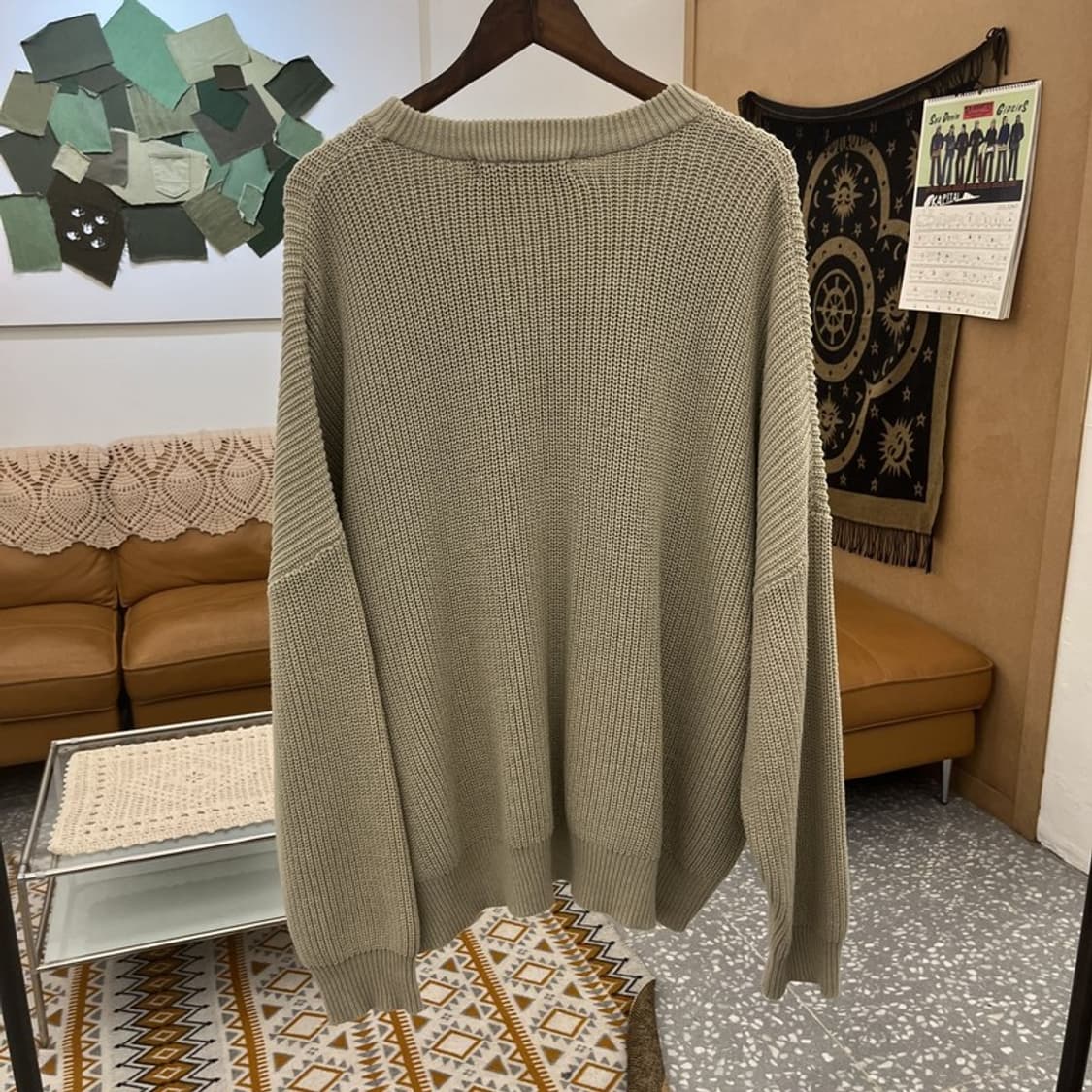 LMC 캐주얼 스트릿 펑크 루즈핏 빅로고 뜨개 니트 2 C10941 상품이미지4