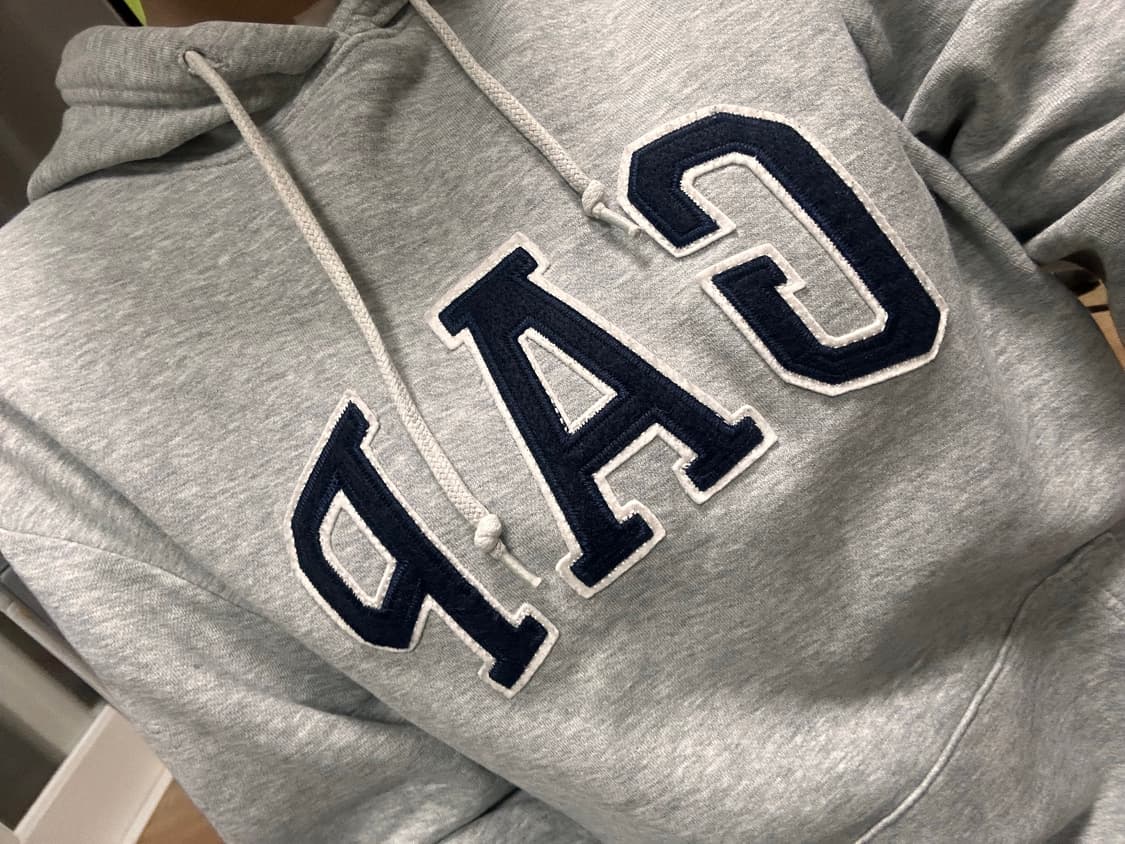 빈티지 갭 GAP 빅로고 그레이 후드티 상품이미지1