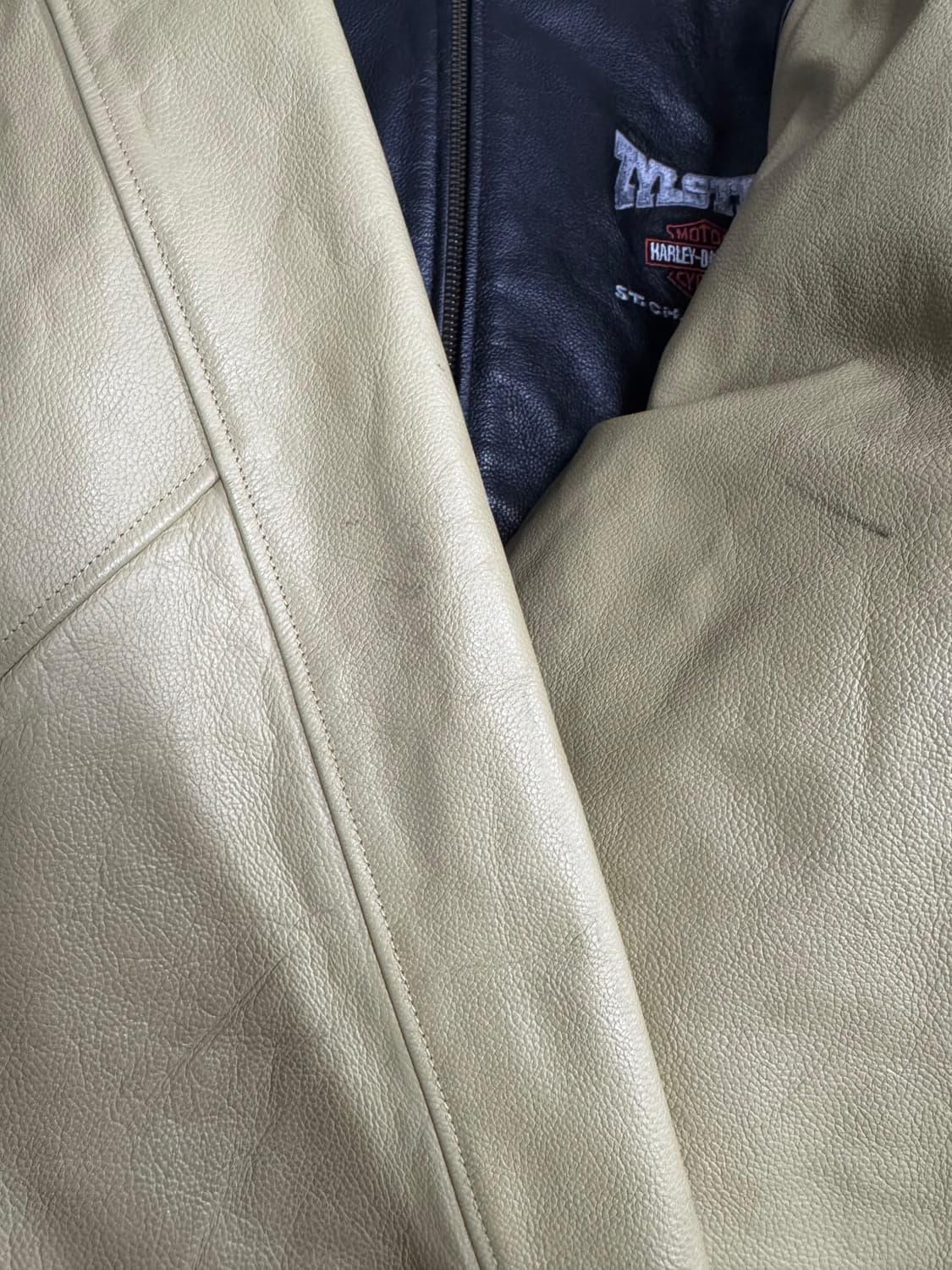 할리데이비슨 레더 바시티 자켓 M 상품이미지7