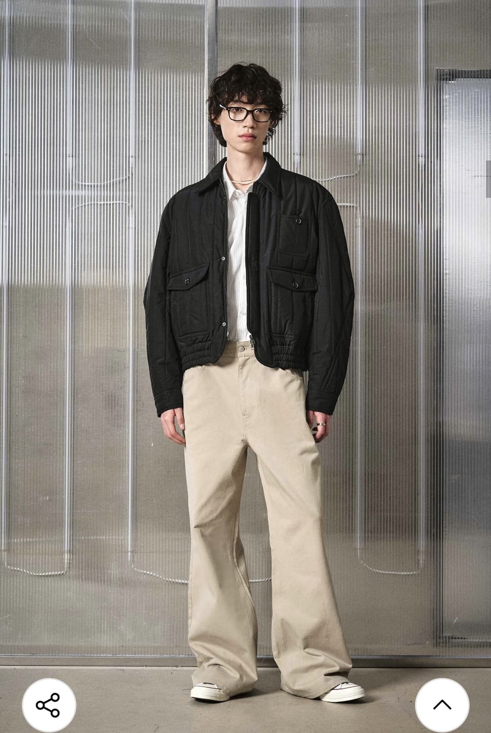 엘무드 텐쿠 퀼티드 블루종 자켓 블랙 46 상품이미지1