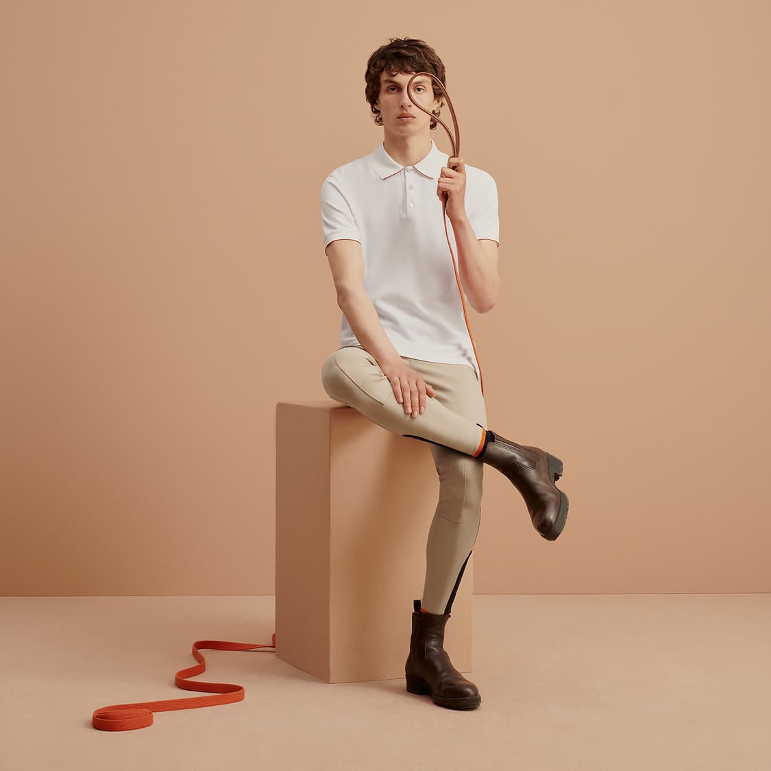 에르메스 / 더블 주 테크니컬 폴로 반팔 카라셔츠 / XL (105) 상품이미지2