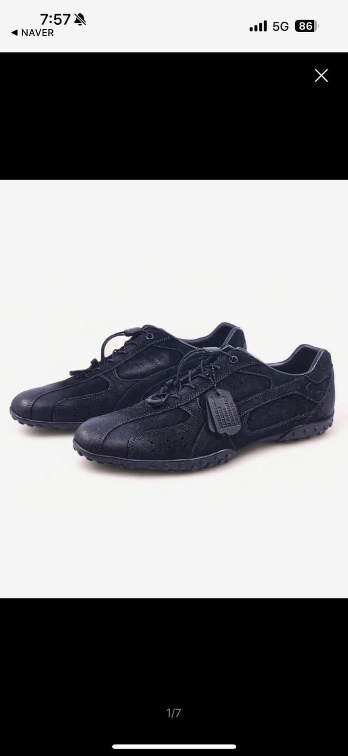 야세 스파이더 왁스 워싱 스니커즈 블랙 상품이미지2