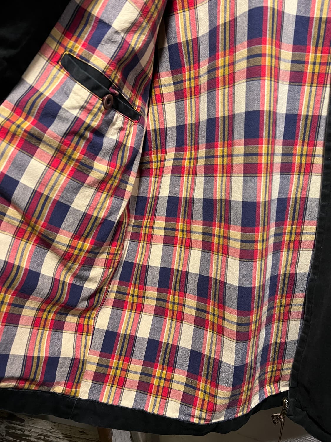 [S]폴로 랄프로렌 타탄체크 라이닝 블랙 드리즐러 자켓 상품이미지5