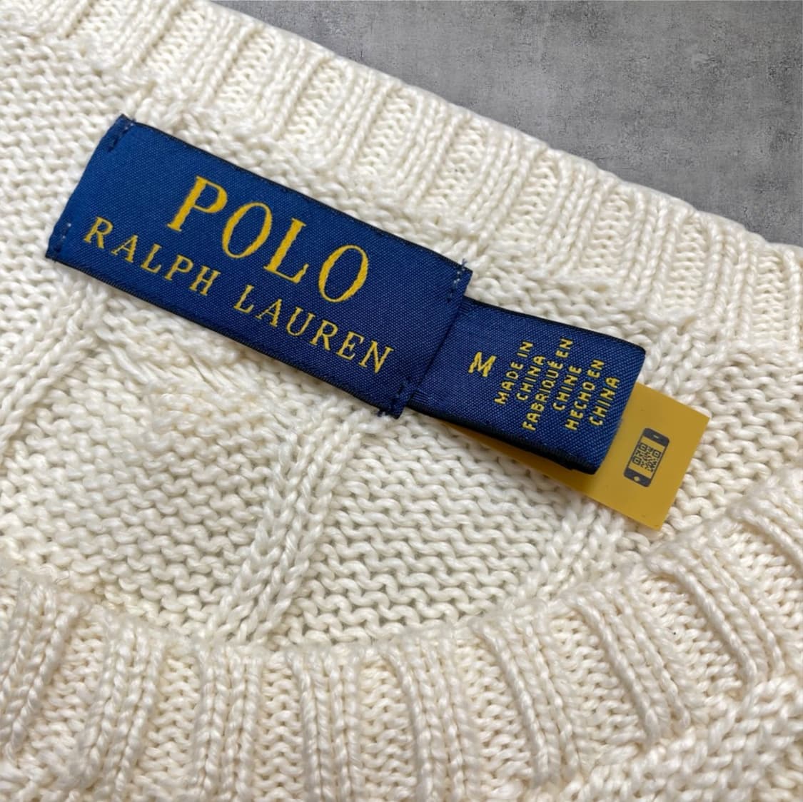 폴로 랄프로렌 아이보리 케이블 코튼 니트 M 상품이미지2