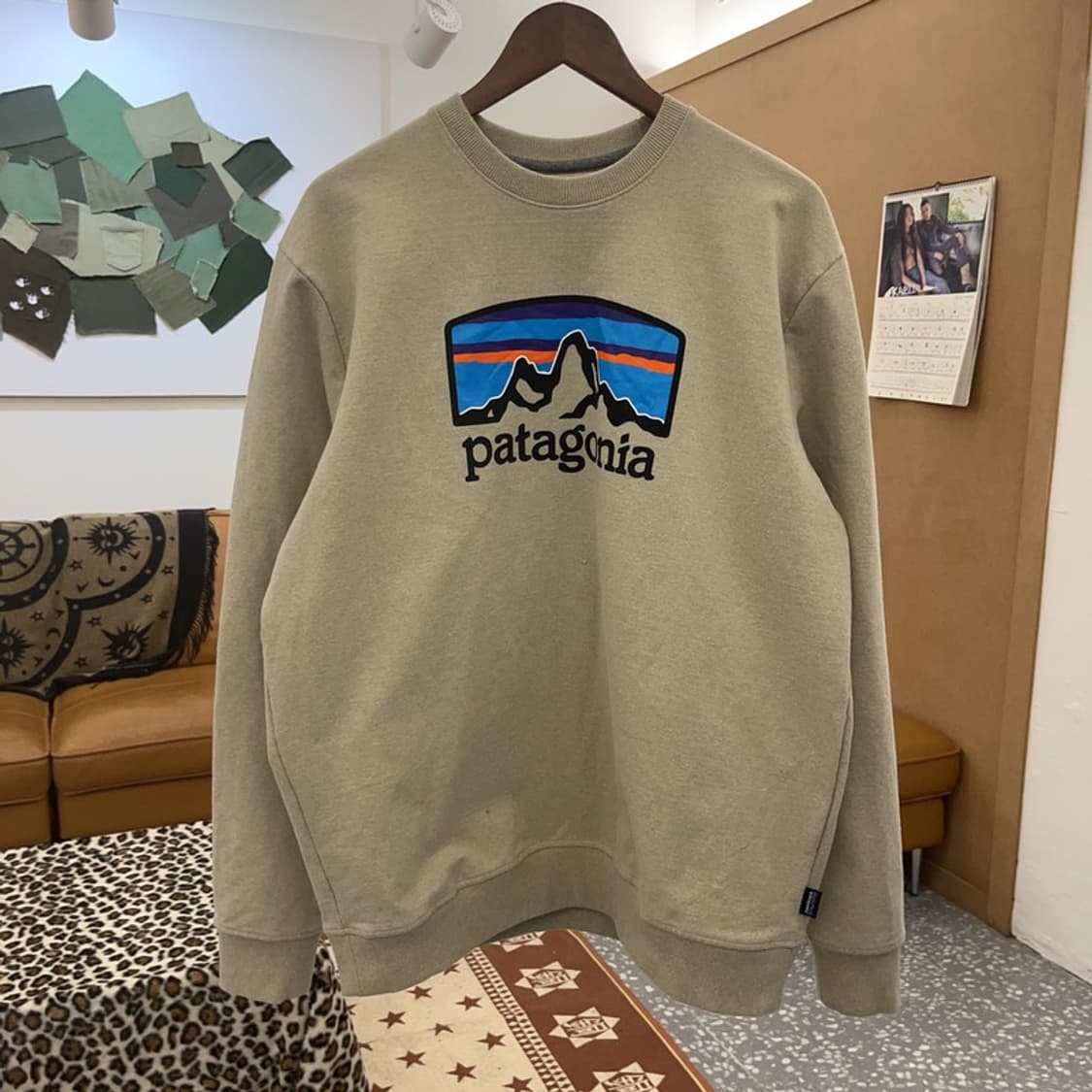 파타고니아 빈티지 레트로 빅로고 기모 맨투맨 L C09300 상품이미지3