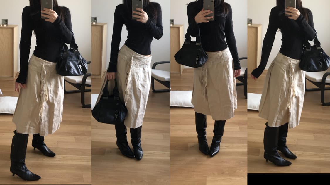 [직수입] 빈티지 diesel 레더 토트 백 블랙 상품이미지2