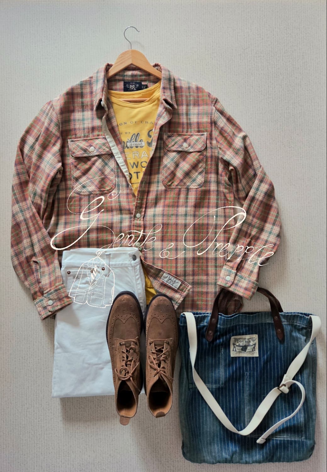 RRL 플래드 트윌코튼 캠프셔츠  상품이미지1