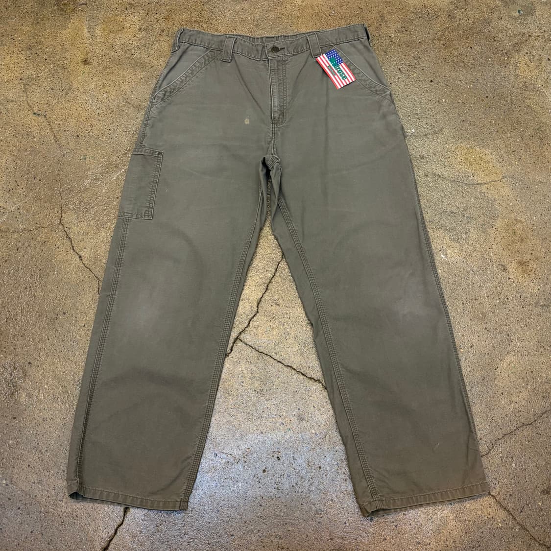 00s USA 빈티지 칼하트 헤비코튼 싱글니 워크팬츠 상품이미지1