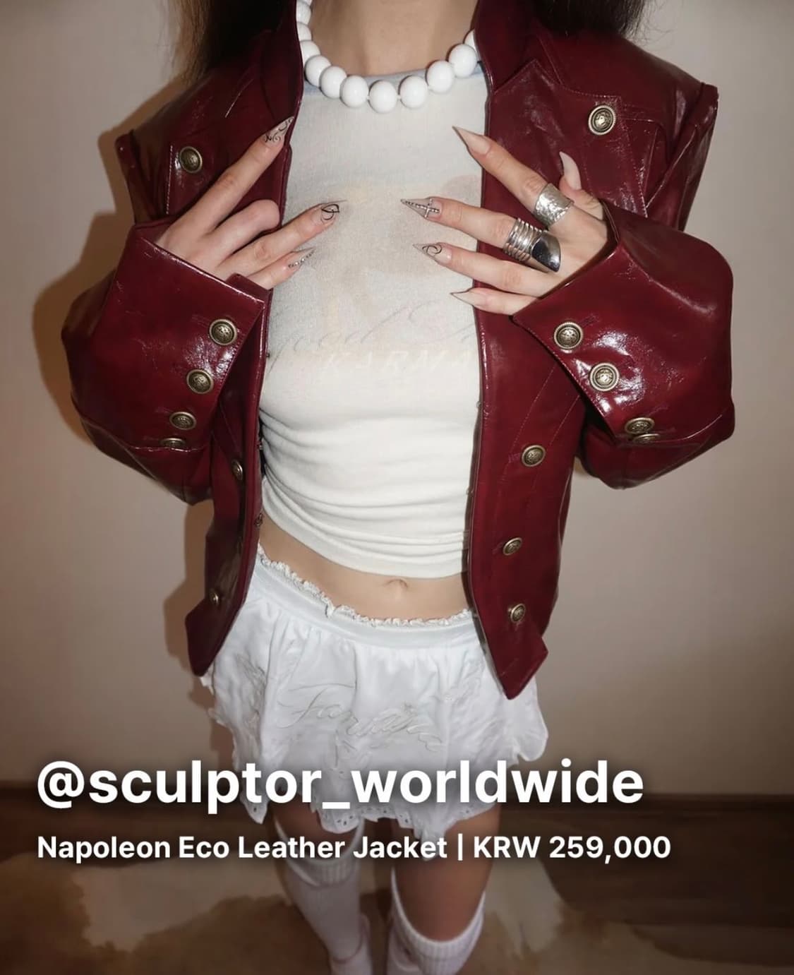 구매)스컬프터 레더자켓 레드 삽니다 상품이미지1