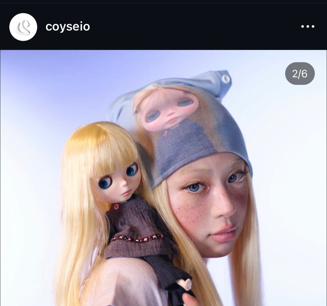 코이세이오 브라이스돌 코튼 멀티 워머 애쉬 블루 상품이미지2