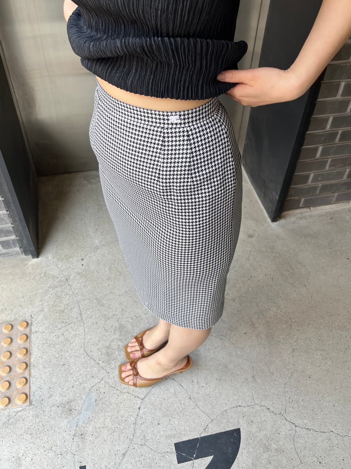 90s Courréges 꾸레쥬 로고 스커트 상품이미지2